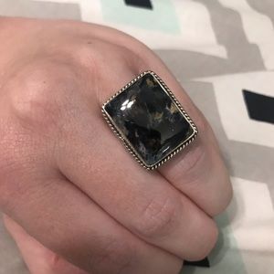 Sterling silver pietersite ring